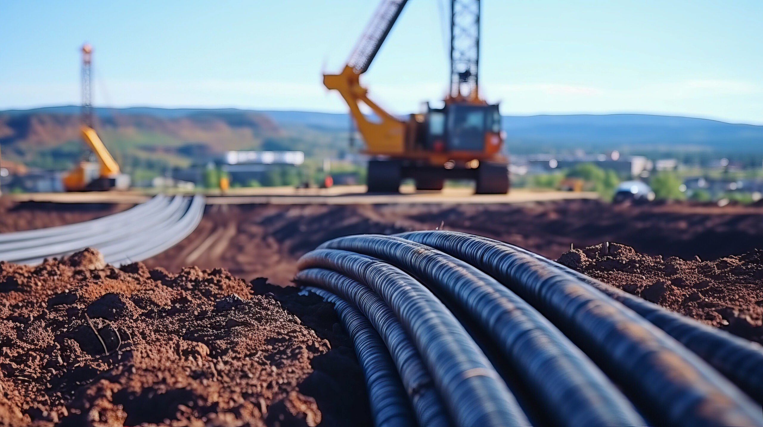 Installation of underground cables to connect renewable energy to the power grid